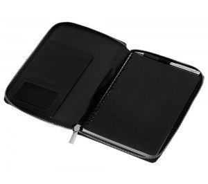 Бизнес-блокнот на молнии А5 Fabrizio с RFID защитой и ручкой, черный