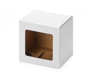 Коробка для кружки с окном, 11,2х9,4х10,7 см., белый