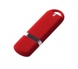 USB-флешка на 8 ГБ 3.0 USB, с покрытием soft-touch, красный