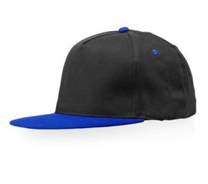 Бейсболка "SnapBack" 5-панельная, черный/синий