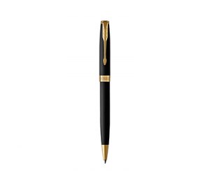 Ручка шариковая Parker модель PK SON MBLK GT BP M.BLK GB, черный/золотистый