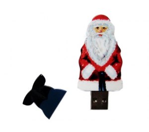 USB-флешка на 16 Гб Дед Мороз Santa под нанесение, белый