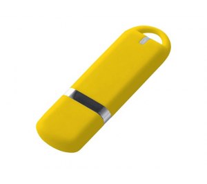 USB-флешка на 32 ГБ 3.0 USB, с покрытием soft-touch, жёлтый