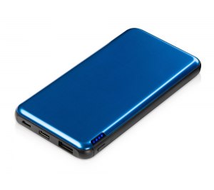 Внешний аккумулятор Forge, Evolt, металл, 10000mah, синий