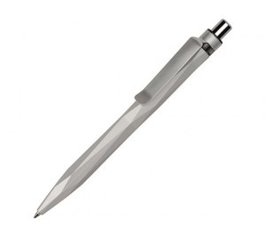 Ручка пластиковая c минералами шариковая Prodir QS20 PQS-C Stone, серебряный