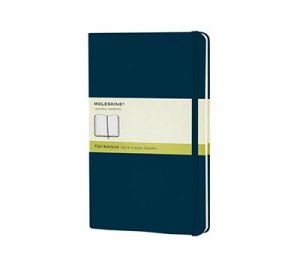 Записная книжка Moleskine Classic (нелинованный) в твердой обложке, Large (13х21см), голубой сапфир