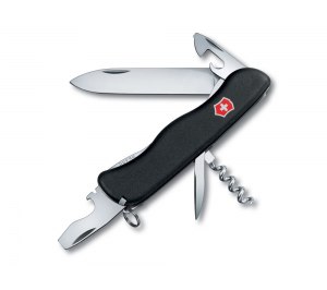 Нож перочинный VICTORINOX Picknicker, 111 мм, 11 функций, с фиксатором лезвия, чёрный