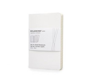 Записная книжка Moleskine Volant (в линейку, 2 шт.), Pocket (9х14см), белый