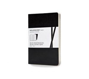 Записная книжка Moleskine Volant (в линейку, 2 шт.), Pocket (9х14см), черный