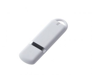 USB-флешка на 16 ГБ с покрытием soft-touch, белый