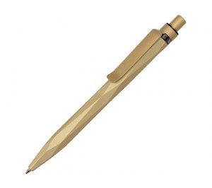 Ручка пластиковая c минералами шариковая Prodir QS20 PQS-S Stone, золотой
