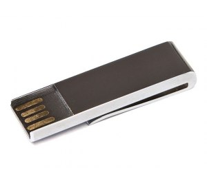 USB-флешка на 32 Гб в виде зажима для купюр, серебро