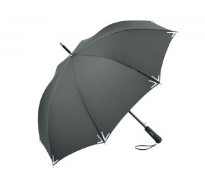 Зонт-трость Safebrella с фонариком и светоотражающими элементами, серый