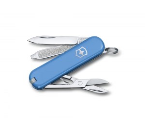 Нож-брелок VICTORINOX Classic SD Colors Summer Rain, 58 мм, 7 функций, голубой