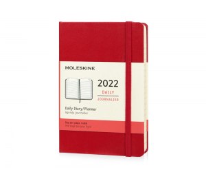 Ежедневник Moleskine Classic (2022), Pocket (9х14), красный, твердая обложка
