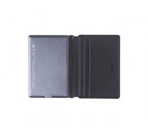 Портмоне с зарядным устройством INE, 3000 mAh, черный