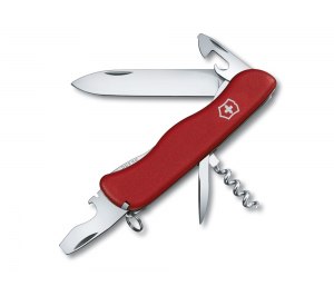 Нож перочинный VICTORINOX Picknicker, 111 мм, 11 функций, с фиксатором лезвия, красный