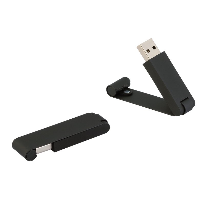 Флеш-карта "Case", объем памяти 8GB, черный/золото, прорезиненная поверхность