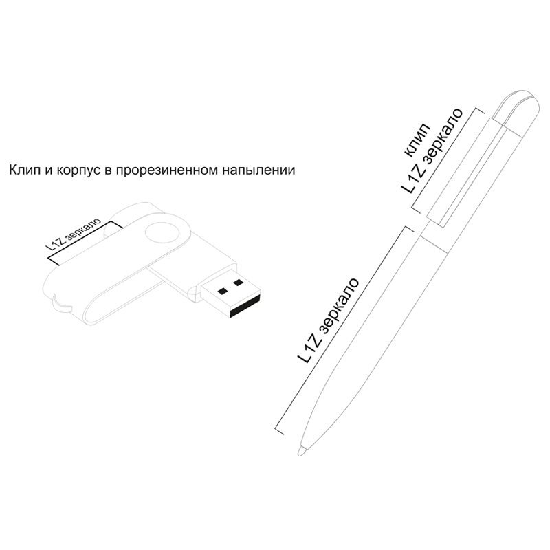 Набор: ручка + флеш-карта 16 Гб в футляре, темно-синий