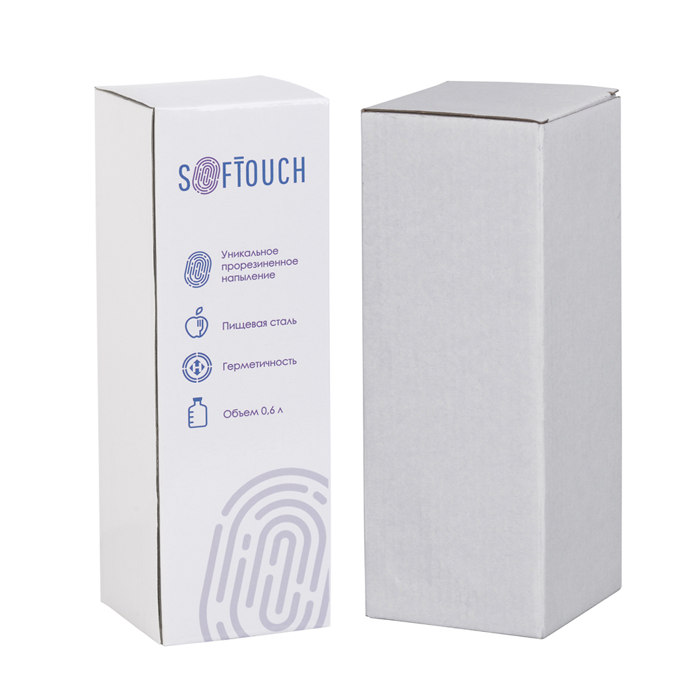 Бутылка спортивная "Индиана", покрытие soft touch, 0,6 л.