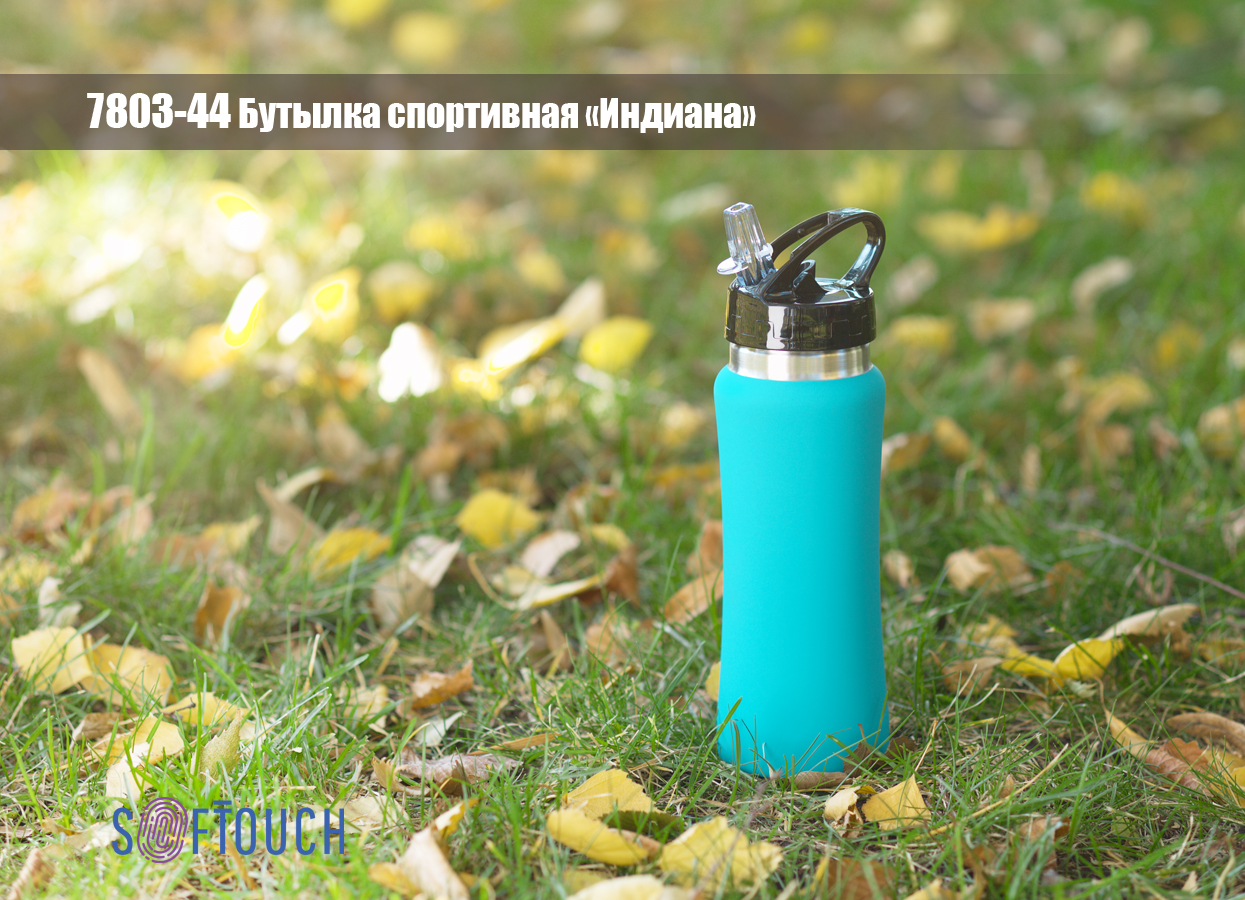 Бутылка спортивная "Индиана", покрытие soft touch, 0,6 л.