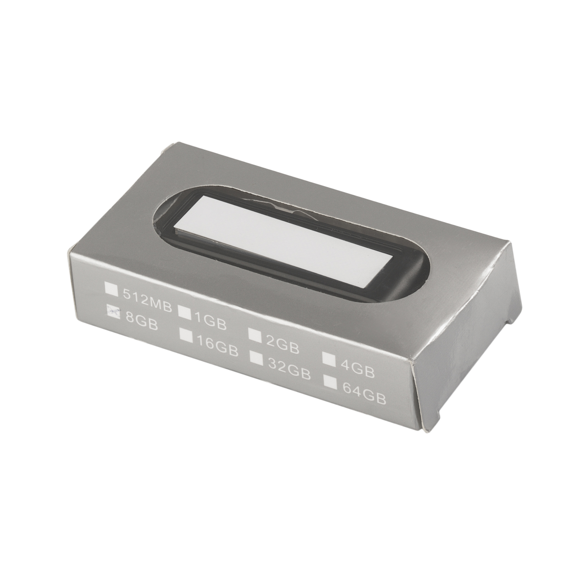 Флеш-карта USB 8GB зеркальная со светящимся логотипом "Зажигай"
