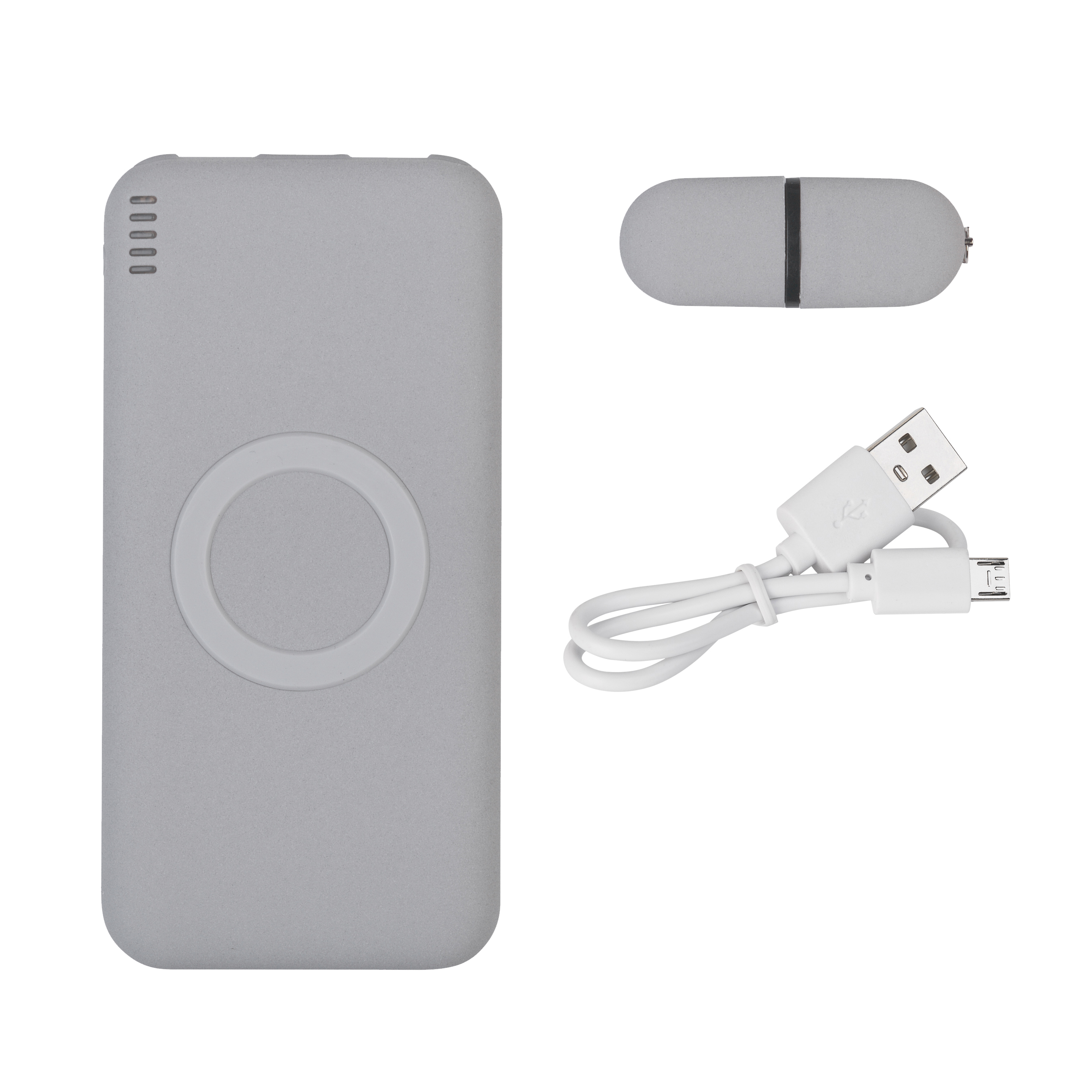 Набор "Камень" на 2 предмета, 8000 mAh /16Gb, с покрытием soft grip