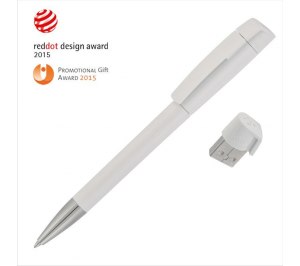 Авторучка с флеш-картой USB 8GB «TURNUS M», белый