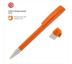 Авторучка с флеш-картой USB 8GB «TURNUS M», оранжевый