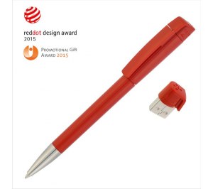 Авторучка с флеш-картой USB 8GB «TURNUS M», красный