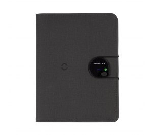 Папка А5 с беспроводным (10W) ЗУ 5000 mAh, с функцией MagSafe, сенсорным дисплеем с подсветкой логотипа и блокнотом