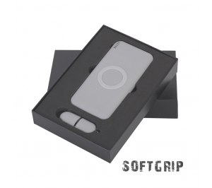 Набор "Камень" на 2 предмета, 8000 mAh /16Gb, с покрытием soft grip