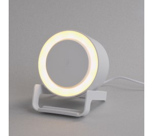 Bluetooth колонка-подставка "Smart Sound" с беспроводным (10W) зарядным устройством и подсветкой