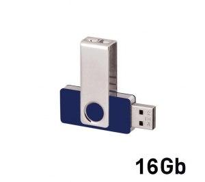 Флеш-карта TWISTA MS, 16Гб, темно-синий, серебристый