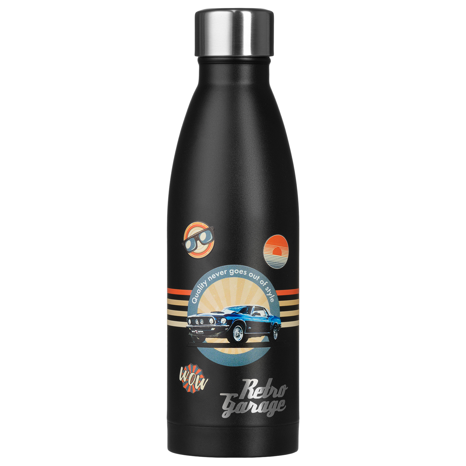 Термобутылка вакуумная герметичная, Fresco, 500 ml, черная