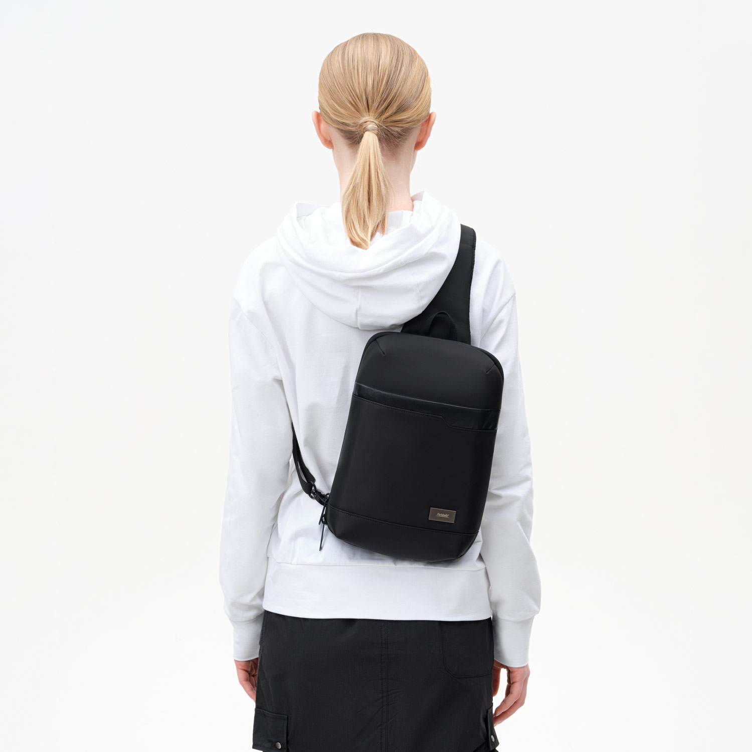 Рюкзак cross body, Sigma, черный/серый