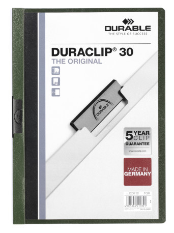  Папка с клипом DURACLIP ORIGINAL 30 зеленая