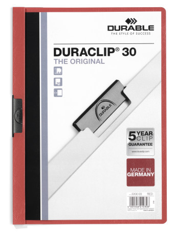  Папка с клипом DURACLIP ORIGINAL 30 красная