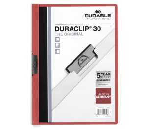  Папка с клипом DURACLIP ORIGINAL 30 красная