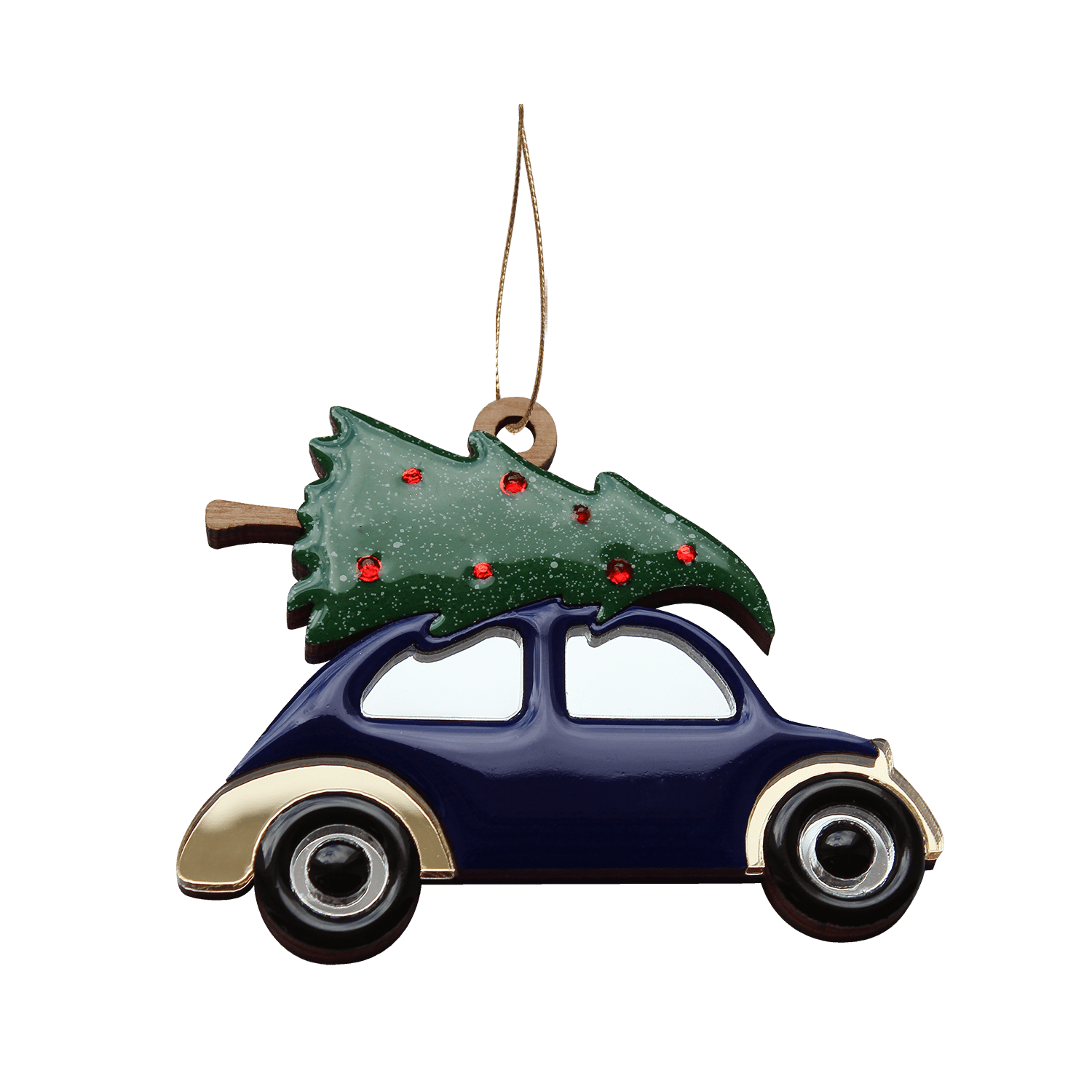 Ёлочная игрушка Домик (синий)