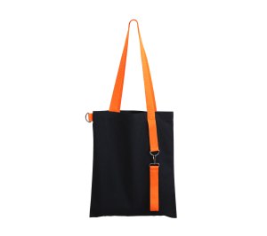 Шоппер Superbag black с ремувкой 4sb (чёрный с оранжевым)