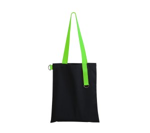 Шоппер Superbag black (чёрный с салатовым)