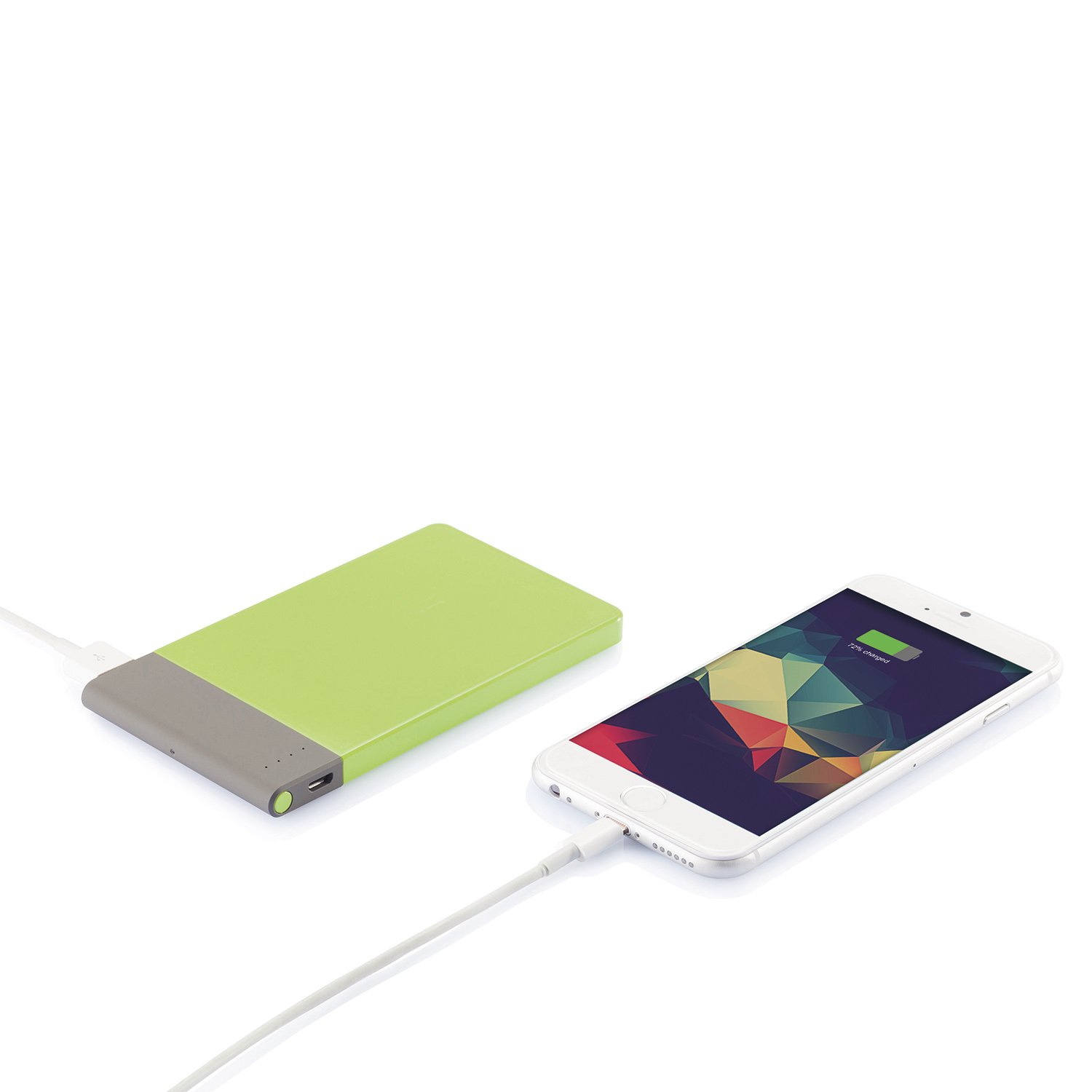 Тонкое зарядное устройство, 4600 mAh, зеленый, серый