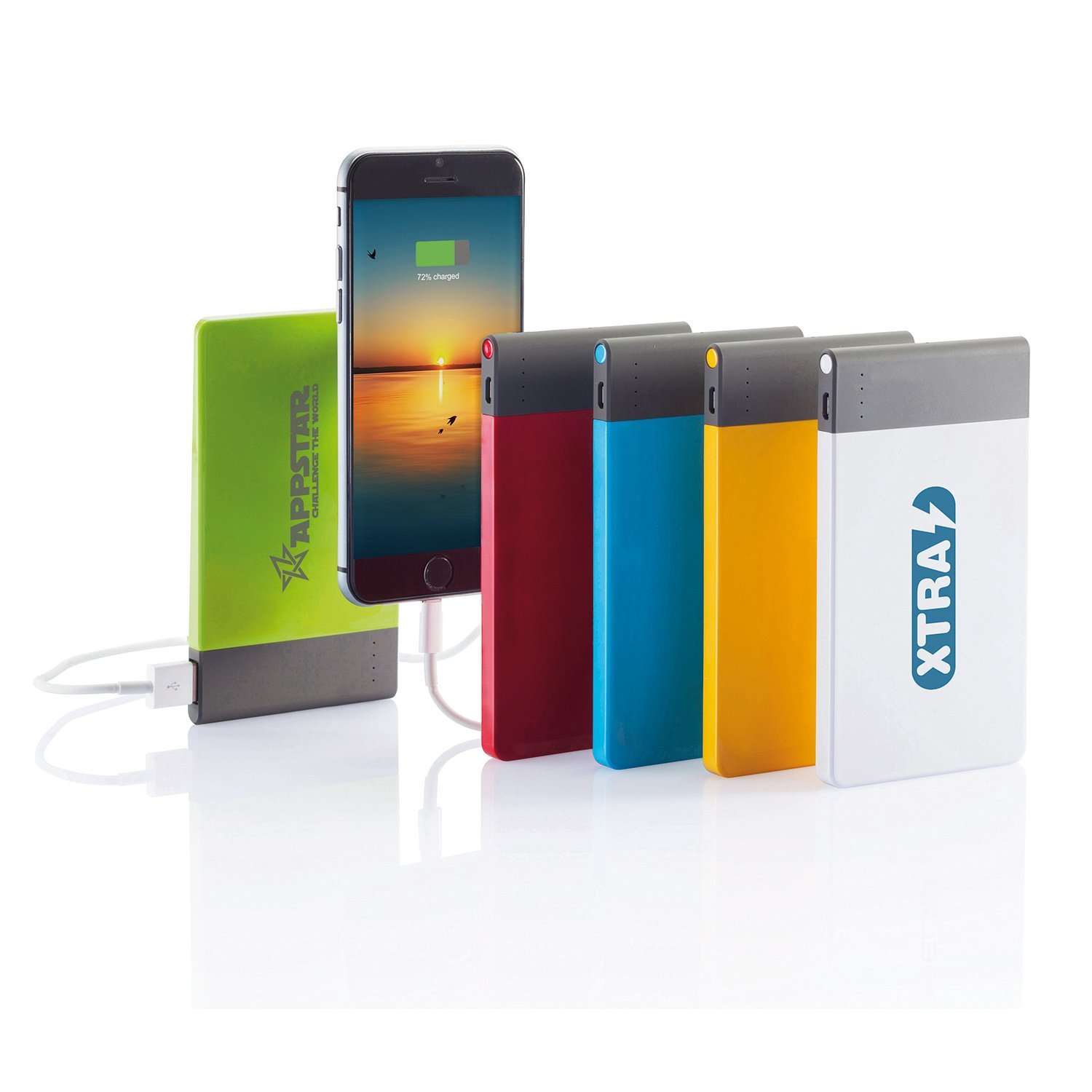 Тонкое зарядное устройство, 4600 mAh, зеленый, серый
