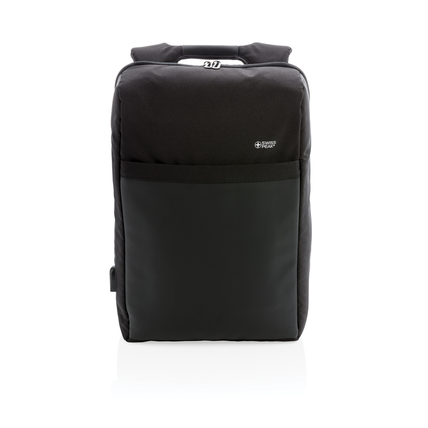 Антикражный рюкзак Swiss Peak 15" с RFID защитой и разъемом USB, черный