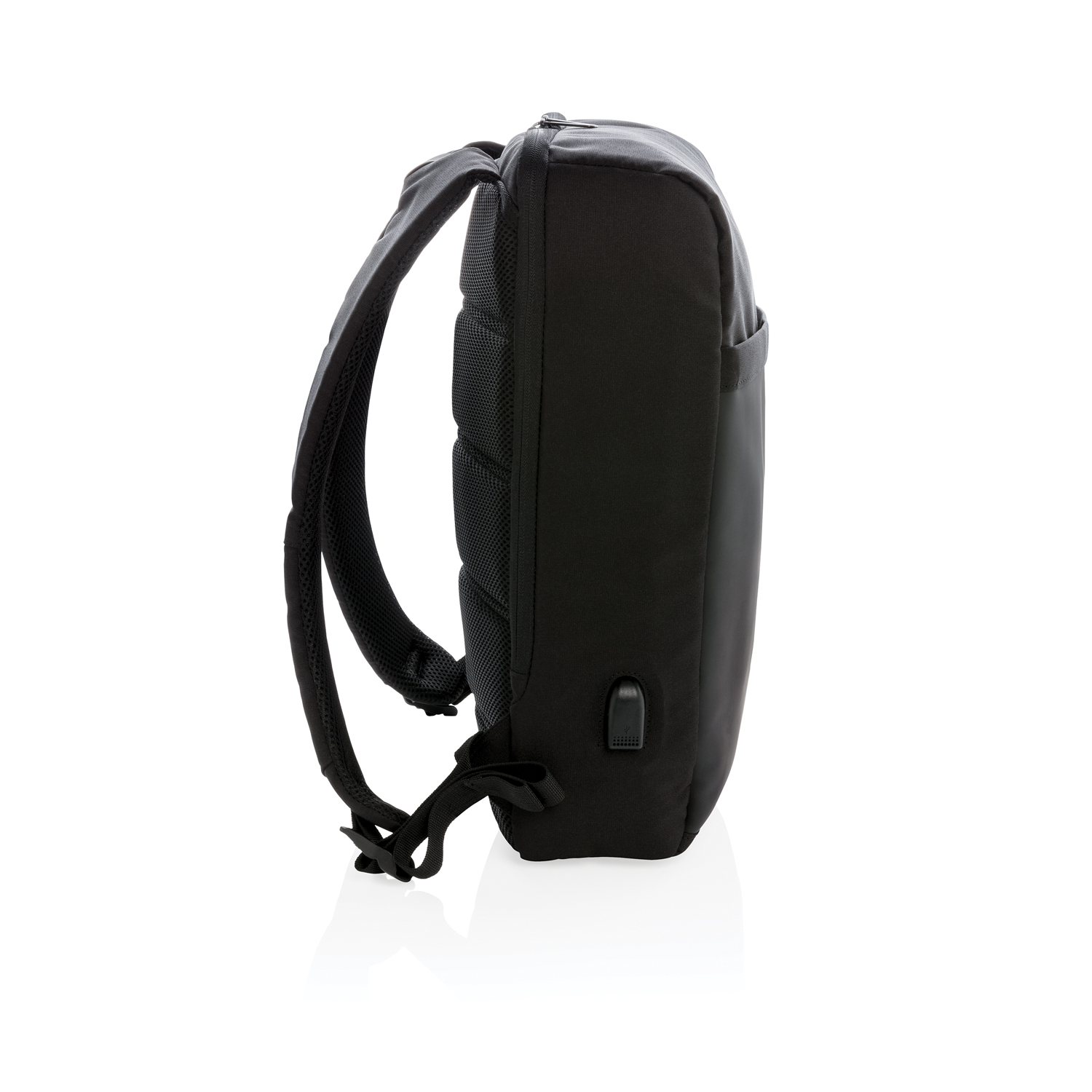 Антикражный рюкзак Swiss Peak 15" с RFID защитой и разъемом USB, черный